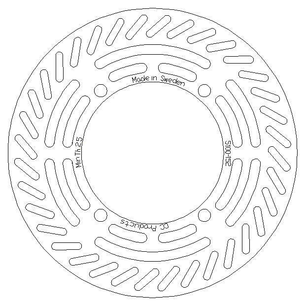 Disc Brake Front CR Xr Honda, Cross-center Product 5100-152 [Made in Sweden]