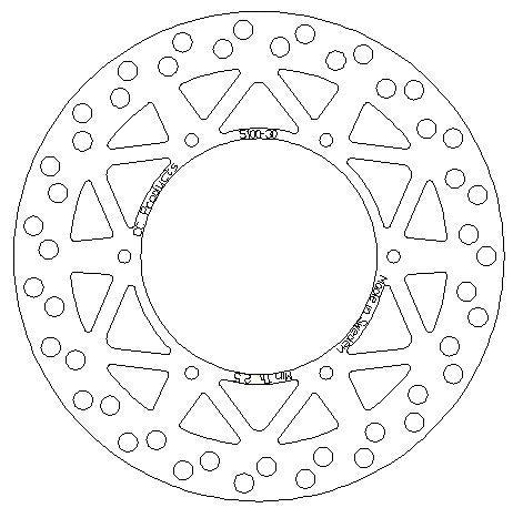 Disc Brake Front YZ WR Round, Cross-center Products 5100-30