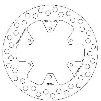 Disc Brake Front KX80 KX100, Cross-center 5100-014