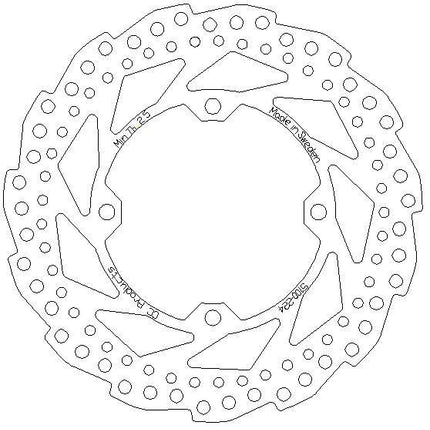 Disc Brake Front KX Kxf Cc, Cross-center 5100-224