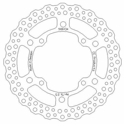 Disc Brake Front KX Kxf Round, Cross-center Product 5100-134