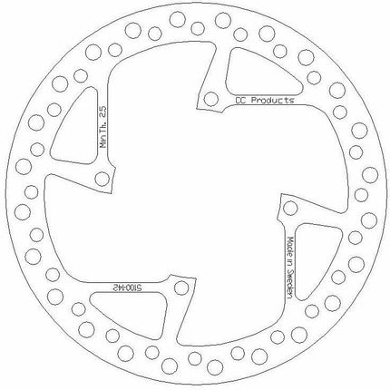 Disc Brake Front Sherco 04-12, Cross-center Product 5100-142