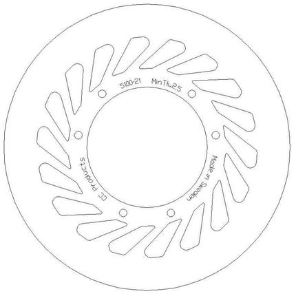 Disc Brake Front CR CRF, Cross-center 5100-021