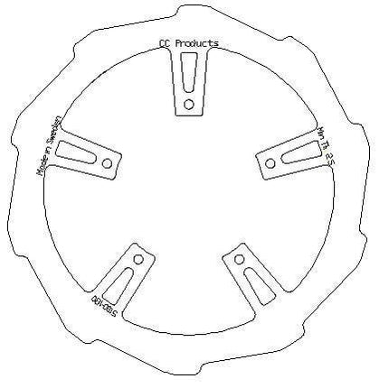 Disc Brake Front BMW G450X 08-, Cross-center Product 5100-180