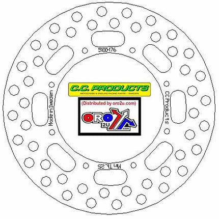 DISC BRAKE FRONT KX125-500 84-, CROSS-CENTER 5100-176 [Made in Sweden]