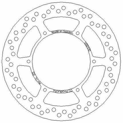 Disc Brake Front RM125-500, Cross-center Product 5100-178