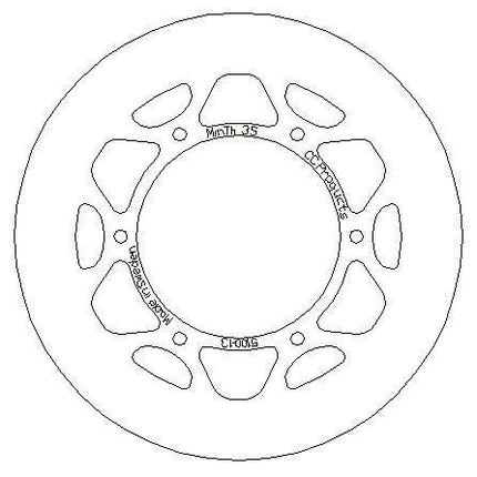 Disc Brake Rear KX Kdx Solid, Cross-center 5100-013 Sold
