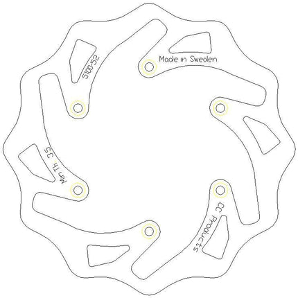 Disc Brake Rear KTM Husaberg, Cross-center Product 5100-052