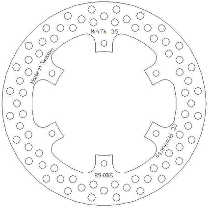 Disc Brake Rear Huaberg Husky, Cross-center Product 5100-62