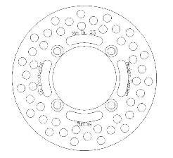 Disc Brake Front / Rear KX65, Cross-center Product 5100-112