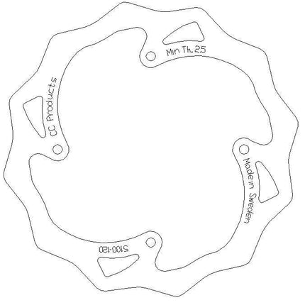 Disc Brake Rear KTM85 Round Cc, Cross-center Product 5100-120