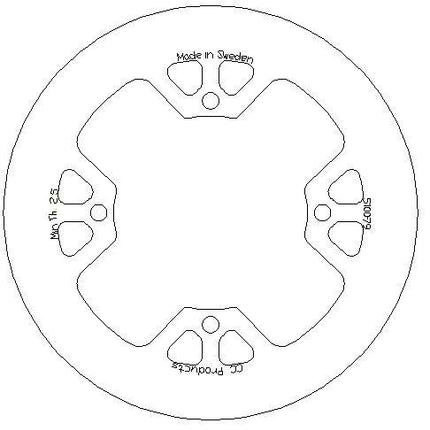 Disc Brake Rear Husky Tc 4-ST, Cross-center Product 5100-79
