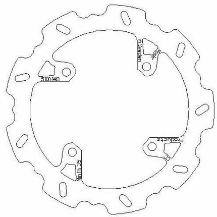 Disc Brake Rear Beta 250 450, Cross-center Product 5100-148