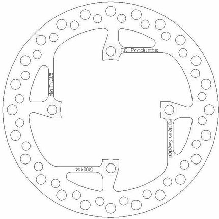 Disc Brake Rear Sherco 04-12, Cross-center Product 5100-144