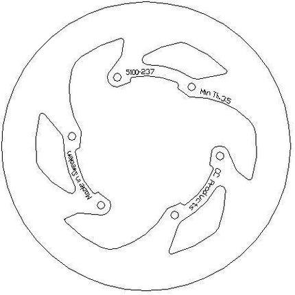 Disc Solid Rear Beta 2013-ON, Cross-center Product 5100-237