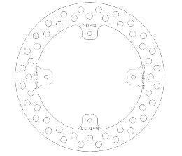 Disc Brake Rear CR CRF Round, Cross-center Product 5100-104