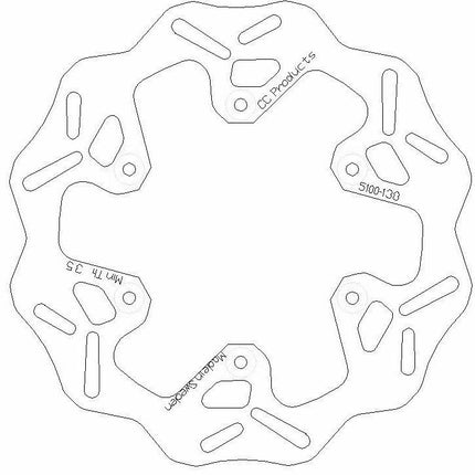 Disc Brake Rear YZ Yzf OEM 07, Cross-center Product 5100-138