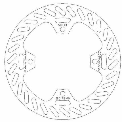 Disc Brake Rear KX Kxf Round, Cross-center 5100-018
