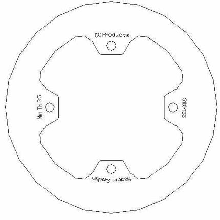 Disc Brake Rear RMZ25 45 Solid, Cross-center Product 5100-133