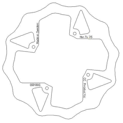 Disc Brake Rear Tm 04 Round, Cross-center Product 5100-208