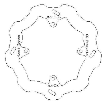 Disc Brake Rear TM85 05-ON Cc, Cross-center Product 5100-212
