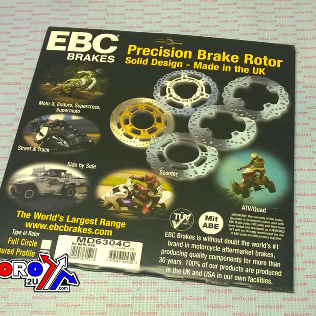 Disc Brake Rear KFX450R 07-12, Ebc MD6304C Kawasaki