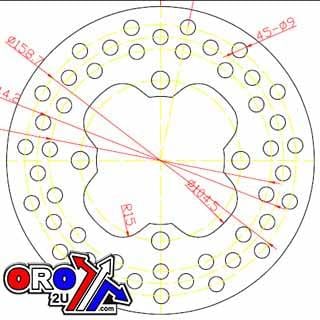 Disc Brake Front Honda TRX680 TRX500 45251-HP0-A01 MDS631 Honda