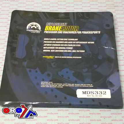 Disc Brake Rear 02-08 Yamaha YFM660F MDS332 5KM-2582V-00-00 Ebc MD6197D AT-05795