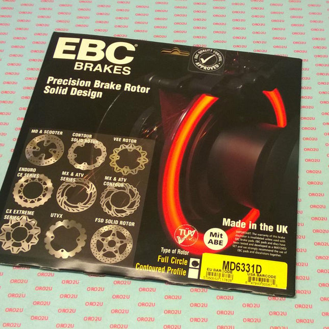 Disc Brake Rotor Rear Ebc MD6331D, Honda TRX700XX 2008-2012