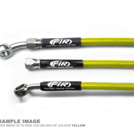 Hose Front Brake Yellow / Blk, Suzuki DRZ400 E 2000-2007 FIR, Kit Done