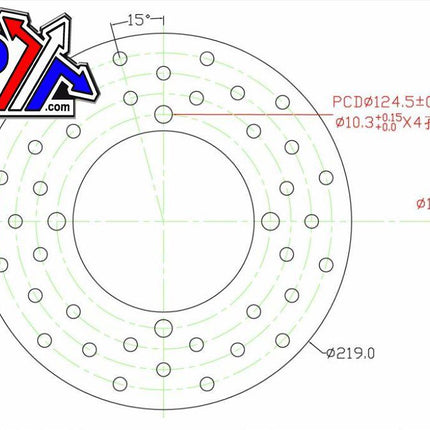 Disc Brake Rear Polaris 400, MD6275D, Bronco AT-05991, 5248250