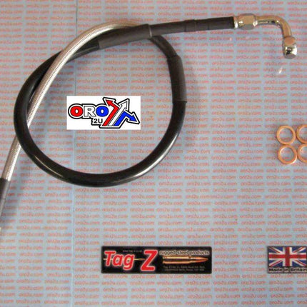 Hose Rear Brake Silver /blk KTM 250 400 525 Exc Sx 04-13