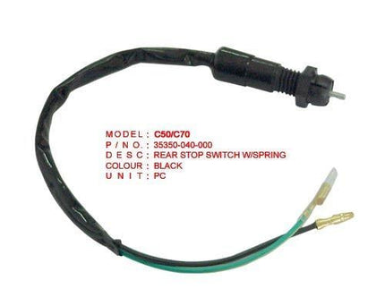 Switch Rear Stop W/wires, Honda 35350-040-000