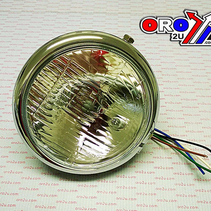Head Light Round 5.5 140mm Chrome 12V, Universal, MC-01098
