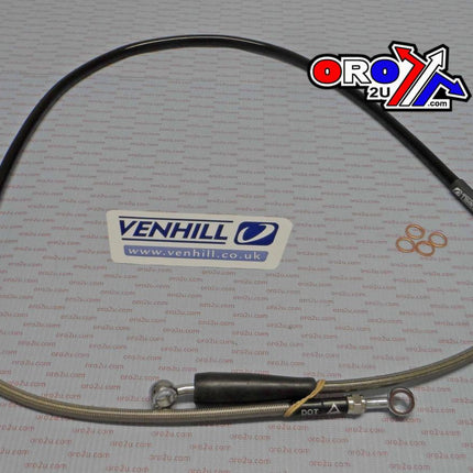 Hose Front Brake Silver / Blk, Venhill H01-1-015/P, Husqvarna Te 92-95 Wre