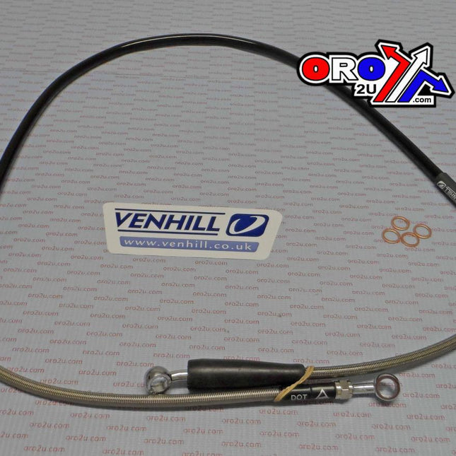 Hose Front Brake Silver / Blk, Venhill H01-1-015/P, Husqvarna Te 92-95 Wre