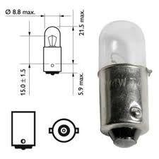 Bulb 6V 3W 2-PIN BA9S Each P641 6V 3W BA9S