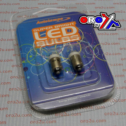 LED Light Bulb 12V White BA9S (pack Of 2)
