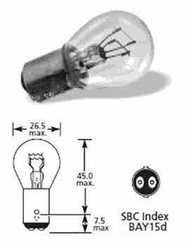 Bulb 12V 23/8W BAY15D