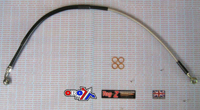 Hose Rear Brake Silver/black, Honda CRF450R CRF450X