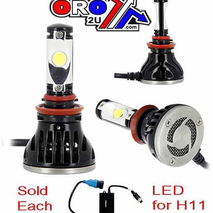 Bulb LED H11 12V 24W 2200Lumen, Sold Each, PLA7034