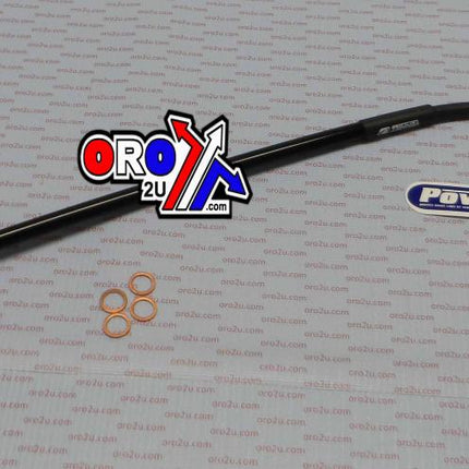 Hose Rear Brake Silver/black, Honda CRF X & R 450, Venhill H02-2-034/P