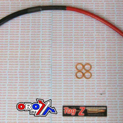 Hose Rear Brake Red/black, Honda CRF450R CRF450X