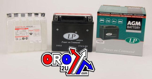 Battery LTX12-BS Ma.free Agm, Landport 51012 12V 10AH. YTX12-BS, Ma LTX12-BS