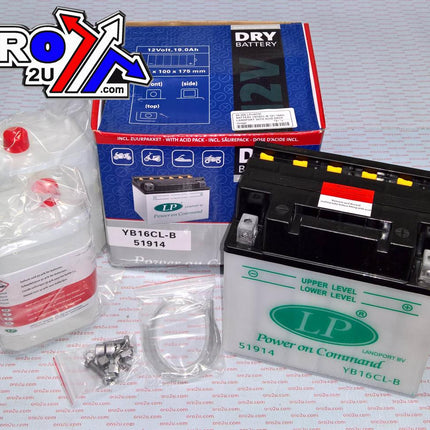 Battery LB16CL-B 12V 19Ah., Landport Dry+acid Pack, Road, Mc Ma YB16CL-B, Md LB16CL-B