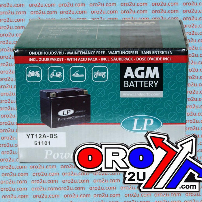 Battery LT12A-BS Ma.free Lp, Landport 12V 11Ah. 51101, YT12A-4 Agm, Ma LT12A-BS