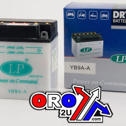 Battery YB9A-A 12V 9Ah Dry, Landport Suzuki LT160 89-92, Mb YB9A-A