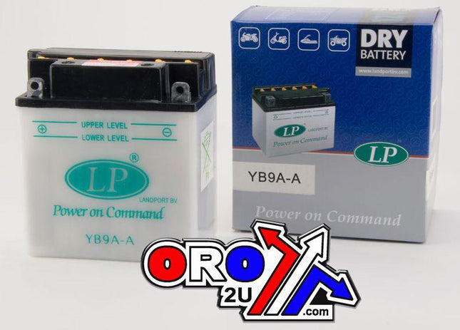 Battery YB9A-A 12V 9Ah Dry, Landport Suzuki LT160 89-92, Mb YB9A-A