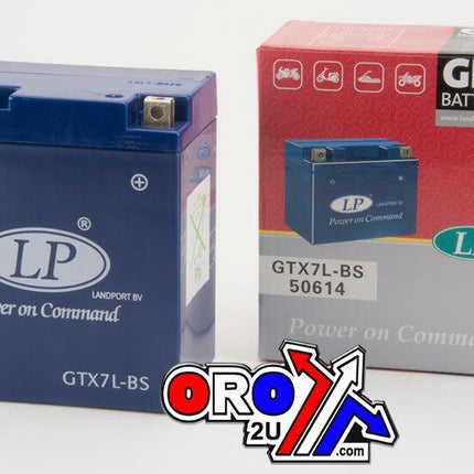Battery LTX7-3 (GTX7L-BS) 12V Gel, Landport 50614, Mg LTX7-3, Mg GTX7L-BS, YTX7L-BS