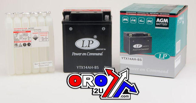 BATTERY LTX14AH-BS 12V 12AH, LANDPORT Maintenance Free, AGM, MA LTX14AH-BS